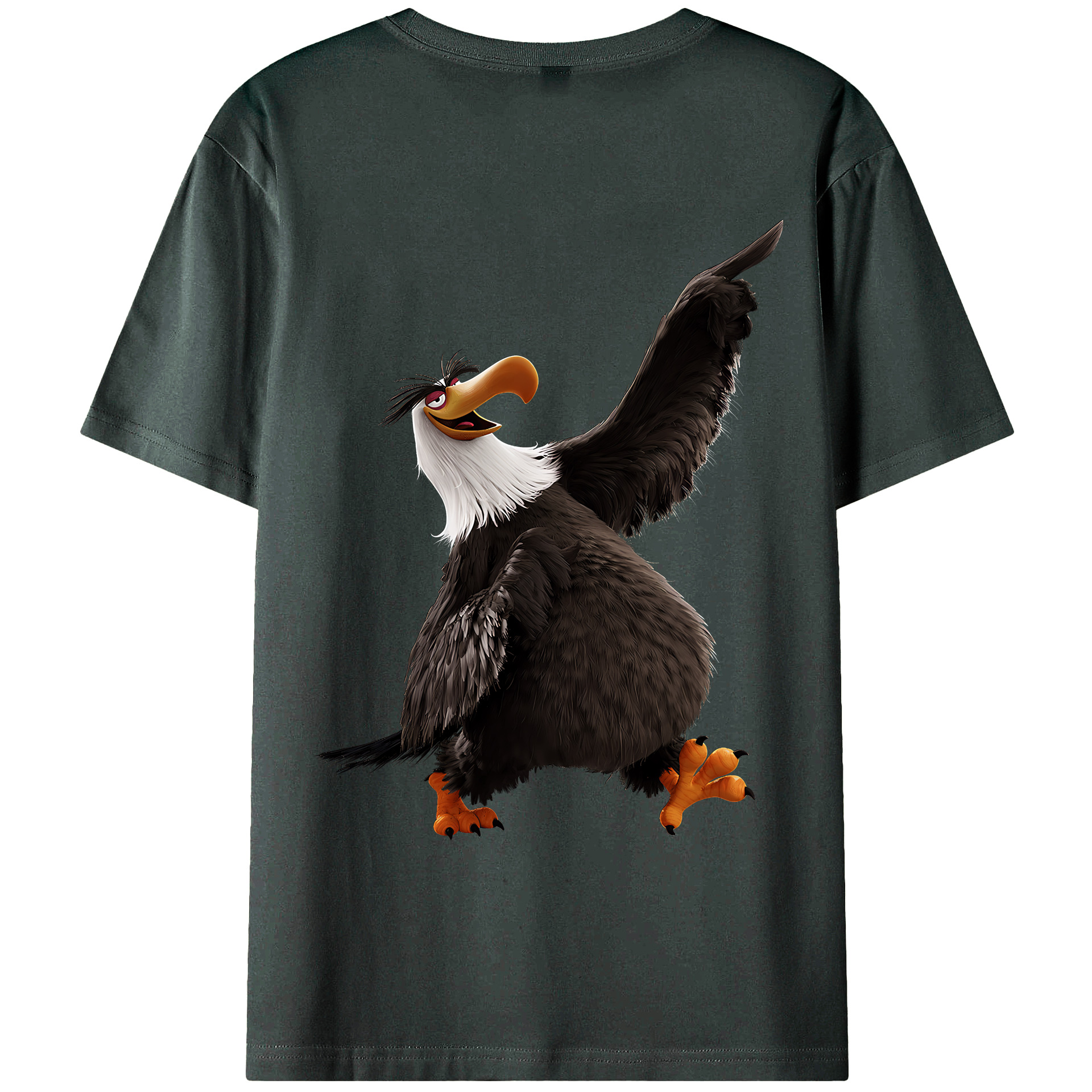 （画像用） Angry Birds アングリーバード 綿100％ メンズ半袖Tシャツ（バックプリント） 通気性